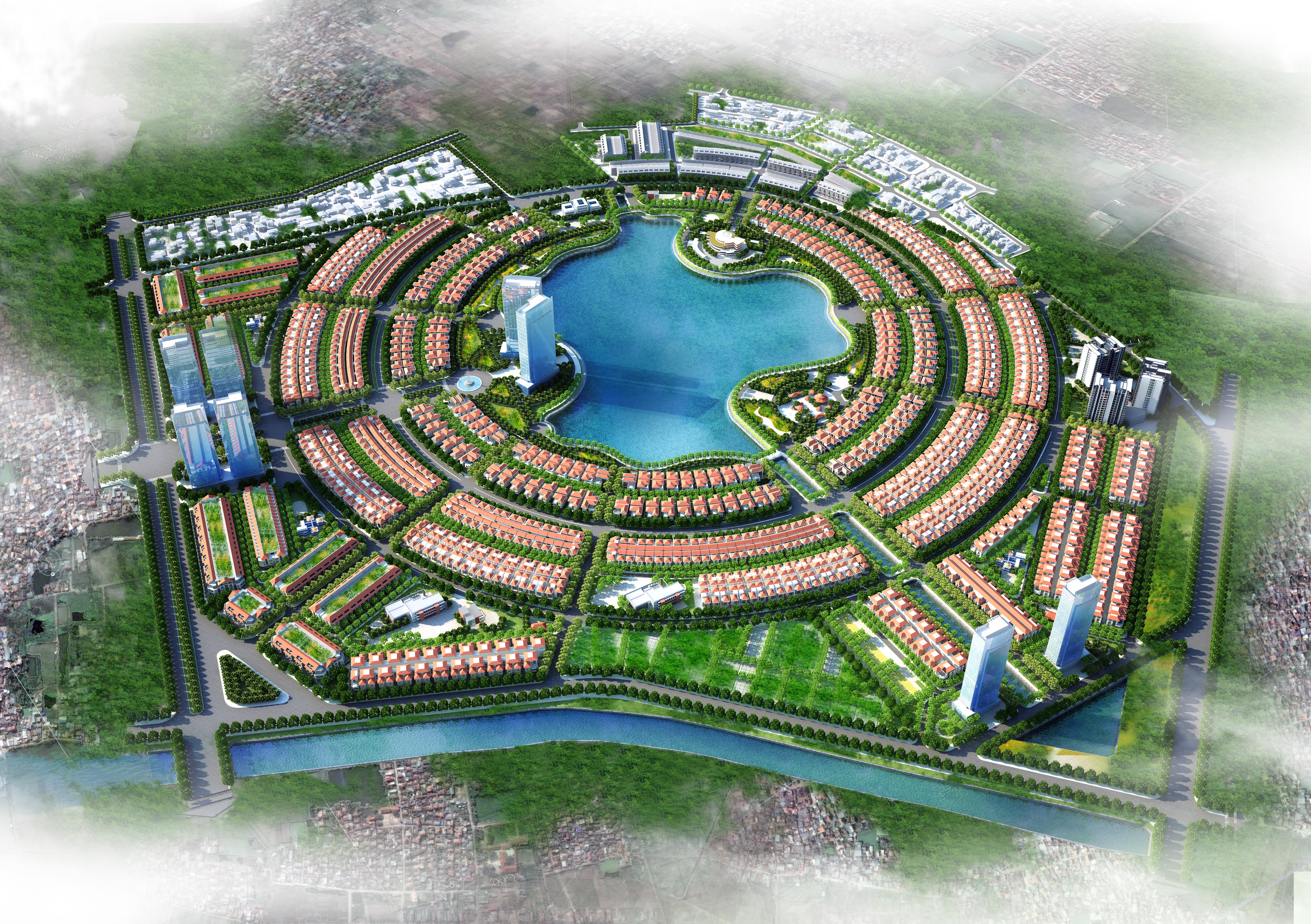 Project of Vinh Tan apartment building and lake-side villa, Vinh City, Nghe An
